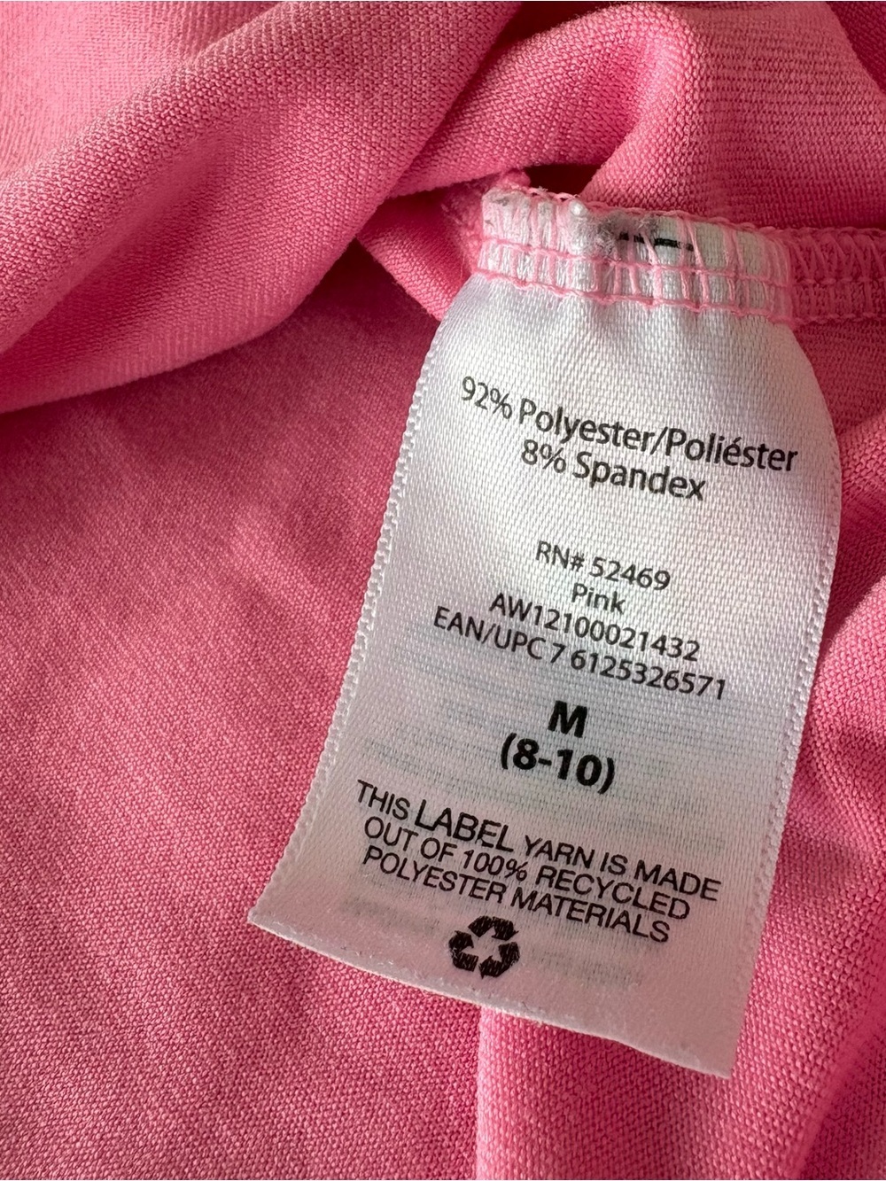 Athletic Works Pink Racerback Tank Top, Size Medium - Picture 4 of 4